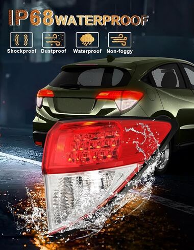 مجموعة مصابيح الذيل الجانبية للركاب متوافقة مع 2016 2017 2018 2019 2020 2021 2022 Honda HRV، الضوء الخلفي الأيمن، استبدال المصباح الخلفي الخارجي 33502T7SA01 33502T7WA31 HO2805109 HO2805119 in Saudi Arabia