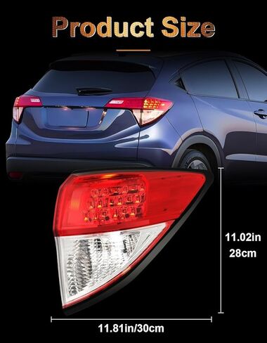 مجموعة مصابيح الذيل الجانبية للركاب متوافقة مع 2016 2017 2018 2019 2020 2021 2022 Honda HRV، الضوء الخلفي الأيمن، استبدال المصباح الخلفي الخارجي 33502T7SA01 33502T7WA31 HO2805109 HO2805119 in Saudi Arabia