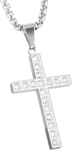 Cavalcade الصليب قلادة لسيارة مرآة الرؤية الخلفية ديكور السيارات الإيمان تميمة حجر الراين زخرفة دينية هدية المسيحية in Kuwait