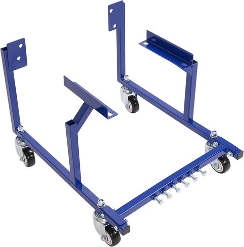 Engine Cradle Stand w/Wheels Compatible with Ford Small Block 1000 LBS Steel Powder Coated - Dark Blue in Saudi Arabia