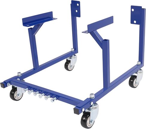 Engine Cradle Stand w/Wheels Compatible with Ford Small Block 1000 LBS Steel Powder Coated - Dark Blue in Saudi Arabia