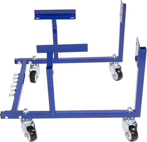 Engine Cradle Stand w/Wheels Compatible with Ford Small Block 1000 LBS Steel Powder Coated - Dark Blue in Saudi Arabia