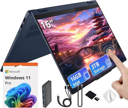 لينوفو ايديا باد 5 16 بوصة WUXGA تاتش 2 في 1 لاب توب، ايه ام دي رايزن AI 7 350، ايه ام دي راديون 860M، 16 جيجا LPDDR5X، تخزين 1.5 تيرابايت (512 جيجا اس اس دي و1 تيرابايت إرساء)، لوحة مفاتيح بإضاءة خلفية، كاميرا FHD IR، واي فاي 7، ويندوز 11 برو، أزرق in Saudi Arabia