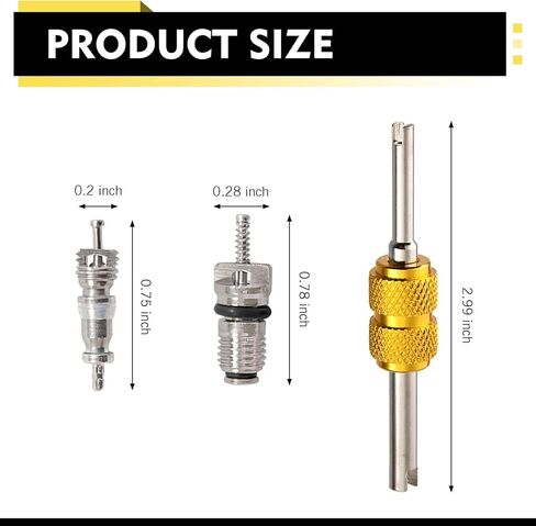 طقم أساسي لصمام تكييف الهواء مكون من 16 قطعة، مجموعة صمامات التيار المتردد R134A وغطاء الختم، طقم إصلاح منفذ خدمة تكييف الهواء العالمي، للسيارات والشاحنات وسيارات الدفع الرباعي (أسود) in Kuwait