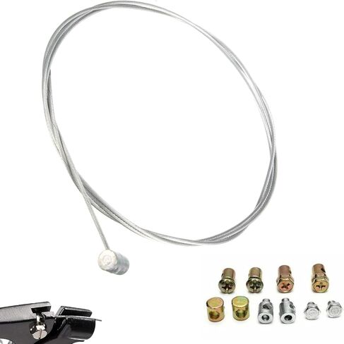 Motorcycle Throttle Cable Kit, Throttle Clutch Brake Cable Repair Kit, Road Bike Brake Shifter Cable, Universal Throttle Cable with Ends, for Motorcycles Bicycle Scooter Repaired (Silver) in Saudi Arabia