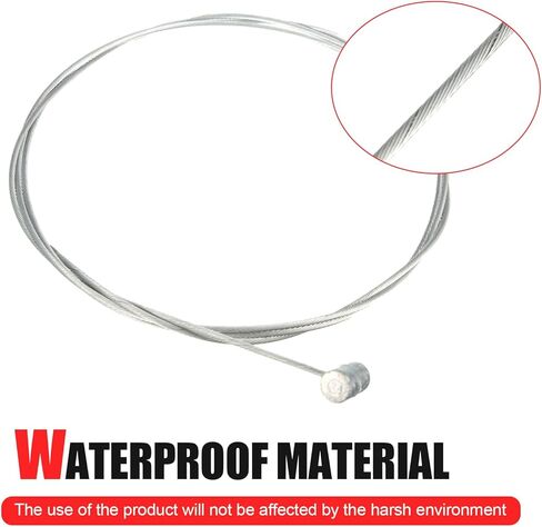 Motorcycle Throttle Cable Kit, Throttle Clutch Brake Cable Repair Kit, Road Bike Brake Shifter Cable, Universal Throttle Cable with Ends, for Motorcycles Bicycle Scooter Repaired (Silver) in Saudi Arabia