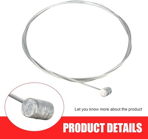 Motorcycle Throttle Cable Kit, Throttle Clutch Brake Cable Repair Kit, Road Bike Brake Shifter Cable, Universal Throttle Cable with Ends, for Motorcycles Bicycle Scooter Repaired (Silver) in Saudi Arabia