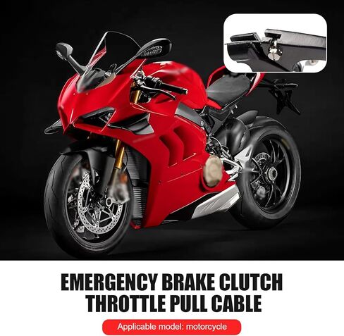 Motorcycle Throttle Cable Kit, Throttle Clutch Brake Cable Repair Kit, Road Bike Brake Shifter Cable, Universal Throttle Cable with Ends, for Motorcycles Bicycle Scooter Repaired (Silver) in Saudi Arabia