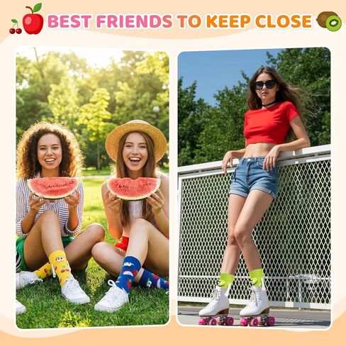 4 Pairs Magnetic Holding Hands Socks, Women's Funny Colorful Novelty Pattern Cotton Crew Socks for Men Women in Saudi Arabia
