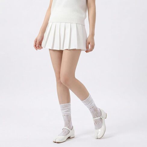 3Pairs Women Ankle Split Toe Socks, Lace Tabi Socks, Mesh Slouch Japanese Flip Flop Sock for Women Daily Wear in Kuwait