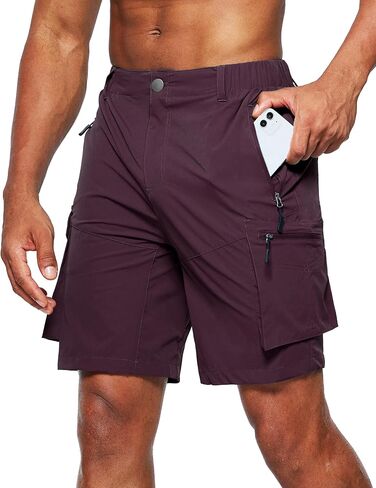 Pudolla Men's Hiking Cargo Shorts Quick Dry Outdoor Travel Shorts for Men with Multi Pocket for Fishing Camping Casual in Kuwait