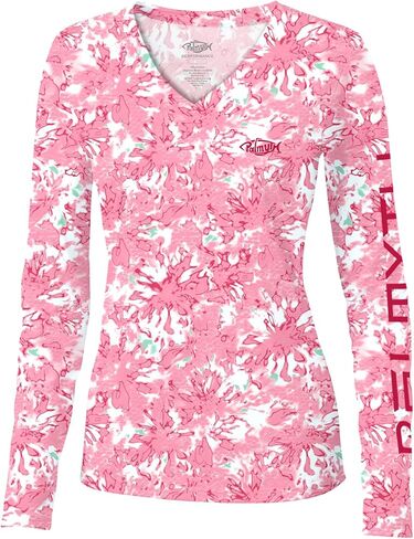 Palmyth Womens Fishing Shirt Long Sleeve V Neck UPF 50+ Sun Protection Quick-Dry with Thumb Holes in Saudi Arabia