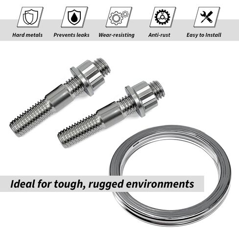 Titanium Stud Bolt Gaskets Kit Compatible with Commander 800 800R 1000 1000R, Outlander 400 450 500 570 650 800(R), Renegade 500 570, Defender Maverick in Saudi Arabia