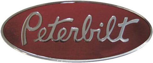 Peterbilt Semi Trucks 3 1/4 بوصة × 8 بوصة شعار غطاء محرك السيارة من مصنع OEM مع صواميل الضغط in Saudi Arabia