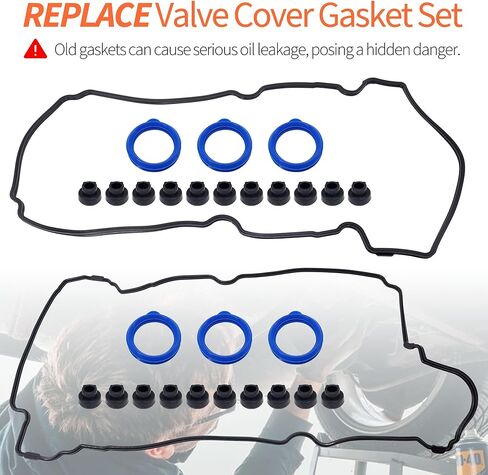 مجموعة حشية غطاء الصمام HiSport - متوافقة مع Ford Escape Taurus المتوافقة مع Mazda Tribute MPV المتوافقة مع Mercury Sable 2001-2004 3.0L - استبدل VS50551R in Kuwait