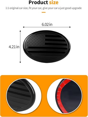 for Toyota Series Black Front Grill Emblem Badge Logo Overlay Cover Trim, 6×4.2 inches Fit for Toyota 4Runner/Camry/RAV4/Corolla/Tacoma/Highlander Grill Emblem Decoration in Saudi Arabia