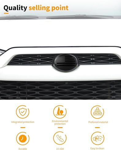 for Toyota Series Black Front Grill Emblem Badge Logo Overlay Cover Trim, 6×4.2 inches Fit for Toyota 4Runner/Camry/RAV4/Corolla/Tacoma/Highlander Grill Emblem Decoration in Saudi Arabia
