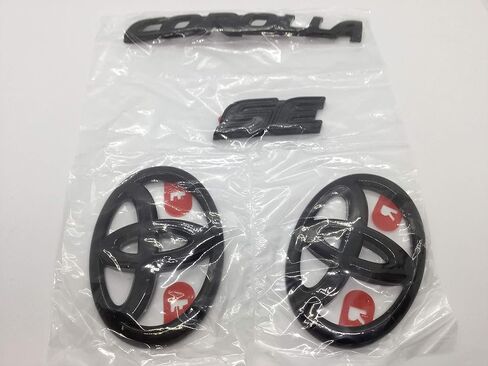 Genuine Toyota 2020 & Newer Corolla SE Sedan Gloss Black Emblem Overlays PT948-02201-02 in Kuwait