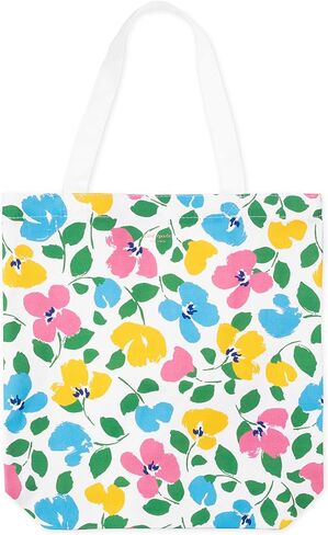 Kate Spade New York Cute Canvas Tote Bag for Women, Canvas Beach Bag, Book Tote with Pocket, Safari Floral in Saudi Arabia