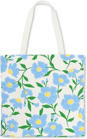 Kate Spade New York Cute Canvas Tote Bag for Women, Canvas Beach Bag, Book Tote with Pocket, Safari Floral in Saudi Arabia