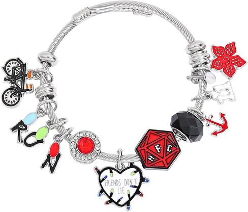 Stranger TV Bracelets, Halloween Cosplay Character Stylish Jewelry, Stranger Merch Thing Gifts for Teens and Adults Birthday Party Favors in Saudi Arabia