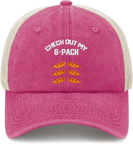 Corn Dog Lover Check Out My 6-Pack Hat for Mens Low Profile Washed Distressed in Saudi Arabia
