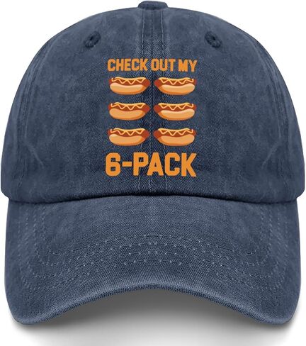 Corn Dog Lover Check Out My 6-Pack Hats for Mens Classic Washed Distressed in Saudi Arabia