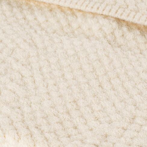 Knitted Beanie with Textured Weave Soft Woven Winter Hat Unisex Warm Knit Cap in Saudi Arabia