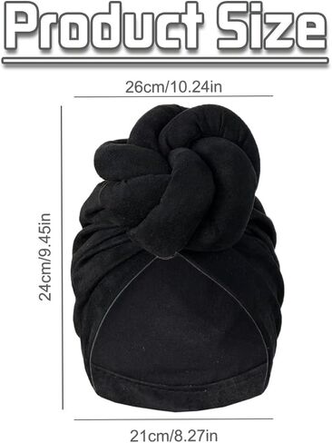 BAOZOON 2 قطعة أشرطة رأس النساء عمامة النساء الأفريقية عمامة زهرة عقدة مسبقا تعادل بونيه قبعة صغيرة غطاء الرأس in Kuwait