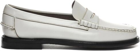 حذاء Sebago النسائي الكلاسيكي Dan Pigment Mocassin - جلد محبب مصحح، بطانة جورب جلدية، نعل جلدي طبيعي in Kuwait