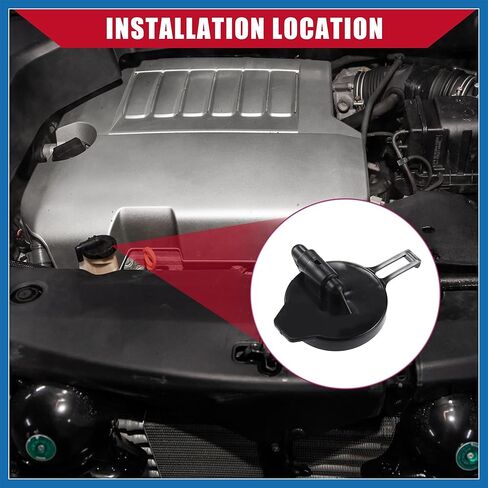 No.164710A030 / Engine Coolant Expansion Tank Cap for Toyota Sienna 2004-2010 / Durable/Plastic / 1 Set/Black Item Replacement in Saudi Arabia