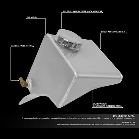 Auto Dynasty Aluminum Radiator Coolant Expansion Overflow Tank Reservoir Compatible with Chevy Camaro Pontiac Firebird 5.0L 5.7L 1982-1992 in Saudi Arabia