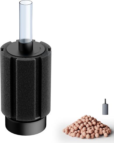 10-50 Gal Sponge Filter with Air Stone and Ceramic Media,Quiet Aquarium Nano Bio Filter Sponge for Betta Fry Shrimp Saltwater Fresh Water Small Fish Tank (S,1 Pack) in Saudi Arabia