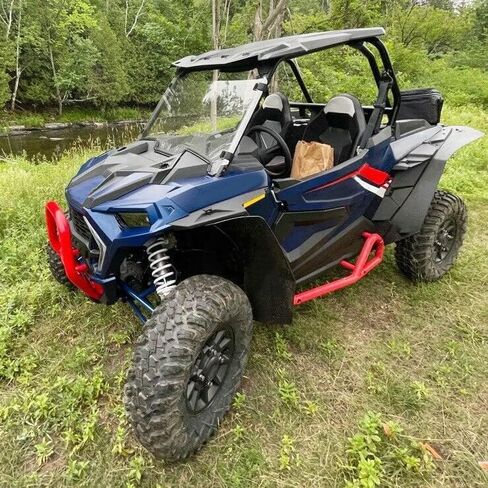 زجاج أمامي كامل بفتحات تهوية من HECASA متوافق مع 2019-2022 Polaris RZR XP 1000، XP 4 1000، XP Turbo Quick الأشرطة الشفافة من البولي كربونات in Saudi Arabia
