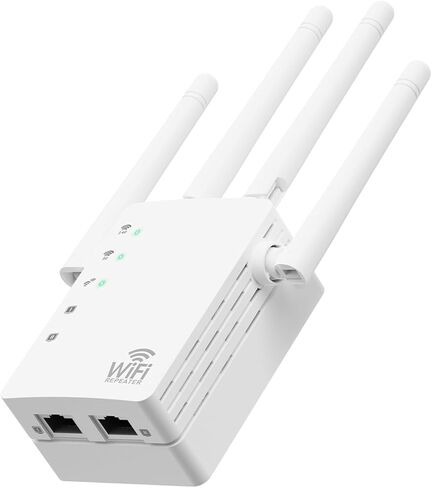 WiFi Signal Booster with 4 Directional Antennas – 1200Mbps Dual Band (5GHz/2.4GHz),WiFi Extender Covers 13,888 Sq.ft, Easy Home Setup and 150-Device Support in Saudi Arabia