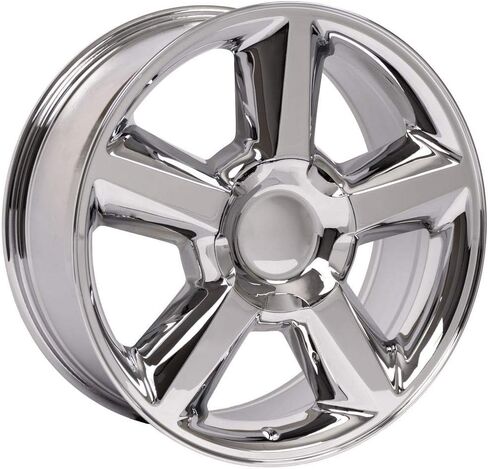 OE Wheels CV83 20 Inch Rims and Tires Fit Tahoe Style 6x139.7 20x8.5 Chrome - Hollander 5308 - TS-37 AT 275/55-20 (Set of 4) in Saudi Arabia