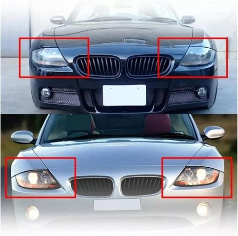غطاء للمصابيح الأمامية من الجانب الأيسر/الأيمن متوافق مع BMW Z4 E85 2003-2008 غطاء شفاف للسيارة غطاء عاكس الضوء غطاء المصباح الأمامي عدسة (زوج) in Kuwait