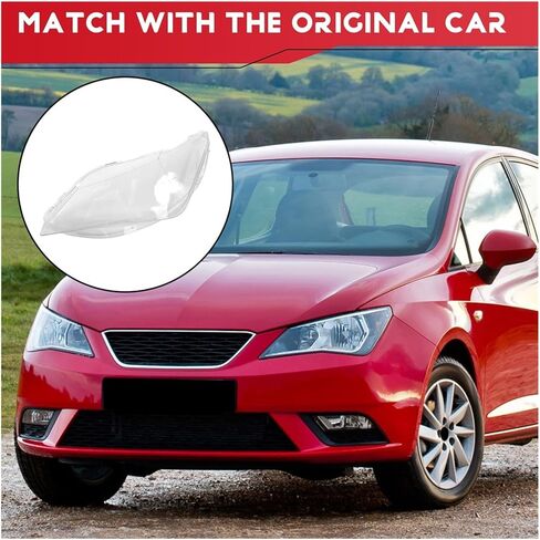 Compatible For Seat Ibiza 2012-2017 Car Headlamp Cover Lens Headlight Shell Lamp Shade Transparent Lampshade Front Left in Saudi Arabia