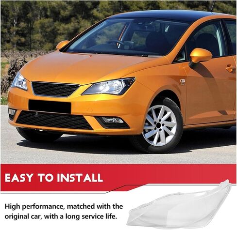 Compatible For Seat Ibiza 2012-2017 Car Headlamp Cover Lens Headlight Shell Lamp Shade Transparent Lampshade Front Left in Saudi Arabia