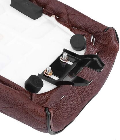 Vintage Flat Cafe Racer Seat, PU Leather Saddle Cushion with Mounting Brackets, Anti-Slip for CG125 GN CB400SS, Brown Color in Saudi Arabia
