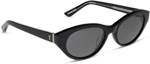 DIFF | Yellowstone Sunglasses Teeter Oval Sunglasses for Women | UV400 Polarized Protection | Classic Black + Grey in Saudi Arabia