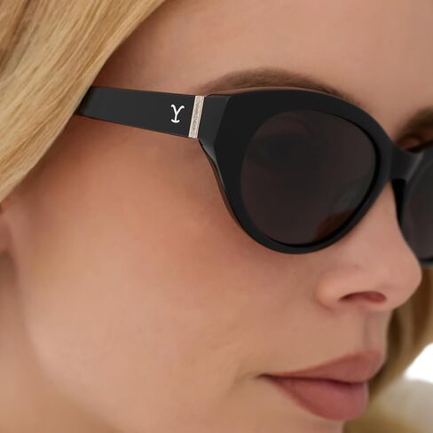DIFF | Yellowstone Sunglasses Teeter Oval Sunglasses for Women | UV400 Polarized Protection | Classic Black + Grey in Saudi Arabia