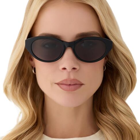 DIFF | Yellowstone Sunglasses Teeter Oval Sunglasses for Women | UV400 Polarized Protection | Classic Black + Grey in Saudi Arabia