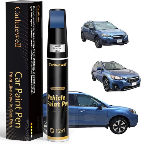 طلاء كوارتز أزرق لؤلؤي (J8U) متوافق مع سوبارو، قلم طلاء السيارة المطابق تمامًا لمجموعة إزالة خدوش السيارة، حل سريع وسهل لرقائق وخدوش السيارة in Kuwait