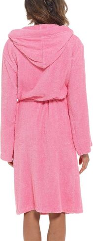 A2Z Women's 100% Soft Cotton Towelling Bathrobe Dressing Gown Hooded Towel Changing Robe Spa Bath Towel Robe for Ladies in Saudi Arabia