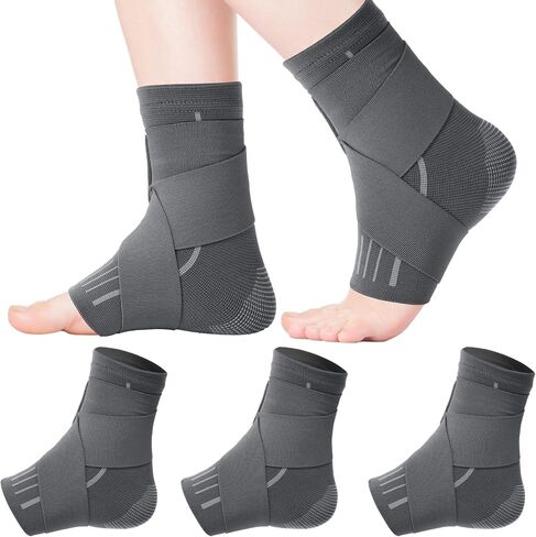 Tarpop 1 Pair Ankle Brace for Kids Compression Ankle Sleeves Adjustable Foot Support Brace Elastic Ankle Guard for Children Boys Girls Sports Running Jogging Dance Fitness Gymnastics (Small) in Kuwait
