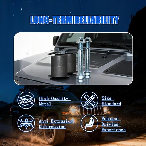 Front Lower Control Arm Bushing Kit Compatible with Dodge Ram 1500 Jeep Commander Grand Cherokee 2005-2010, Replaces 4877198AA 4877199AA 55398376AA in Kuwait