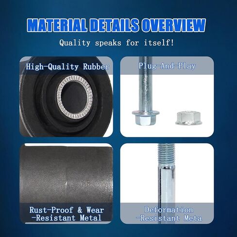 Front Lower Control Arm Bushing Kit Compatible with Dodge Ram 1500 Jeep Commander Grand Cherokee 2005-2010, Replaces 4877198AA 4877199AA 55398376AA in Kuwait