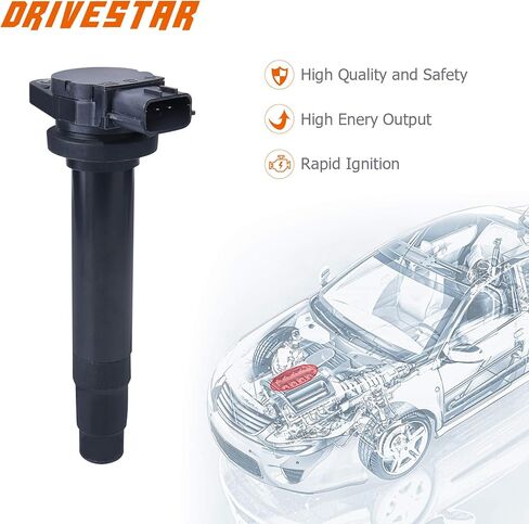 DRIVESTAR Pack of 4 UF326 Ignition Coil Pack Compatible for 2000 2001 Nissan Sentra L4 1.8L Replace# 22448-4M500 22448-4M50A CM11205 0040102021 in Saudi Arabia