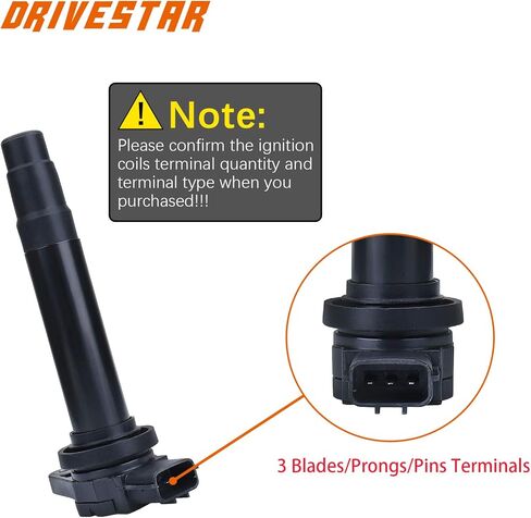 DRIVESTAR Pack of 4 UF326 Ignition Coil Pack Compatible for 2000 2001 Nissan Sentra L4 1.8L Replace# 22448-4M500 22448-4M50A CM11205 0040102021 in Saudi Arabia